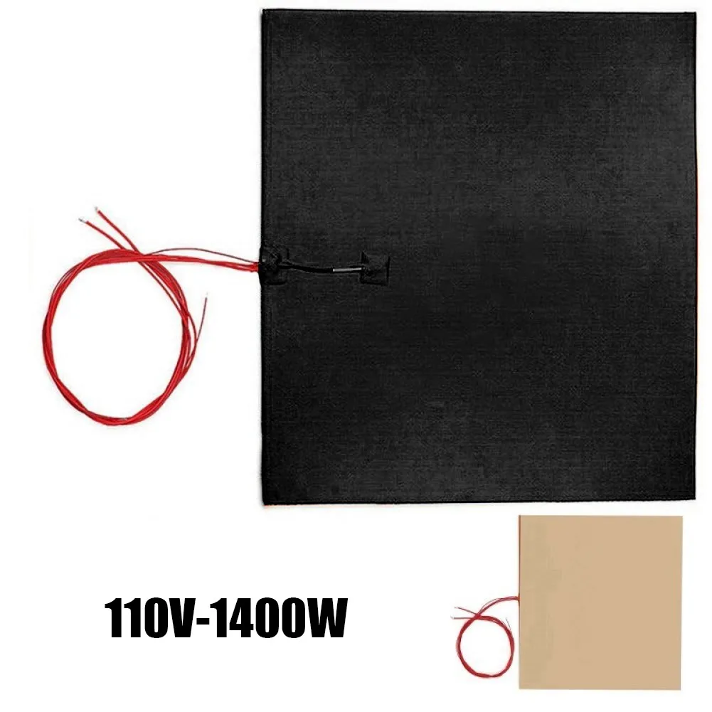 

Silicone 3D Printer Heating Pad 500x500mm 110V 1400W Waterproof Heated Bed Electric Heating Pad High insulation