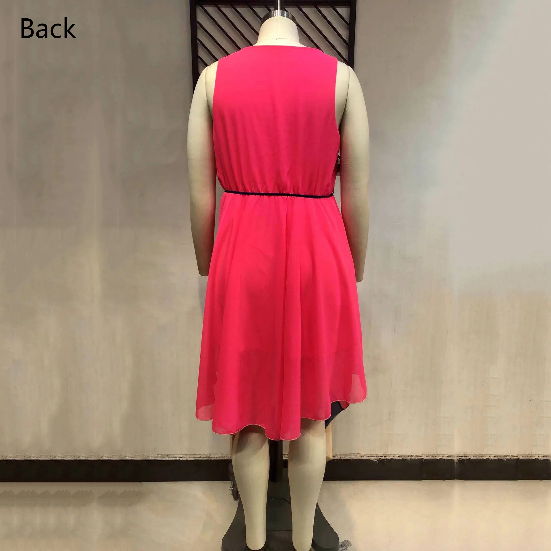 

4XL 5XL Plus Size African Dresses For Women Sexy Sleeveless High Waist Asymmetrical Patchwork Evening Night Club Clothes Dress