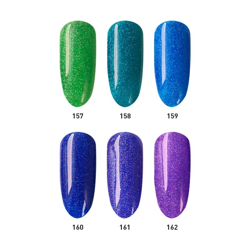 Beautilux Rainbow Гель-лак для ногтей Голографический блеск УФ-LED Nails Art Design Гели Лак