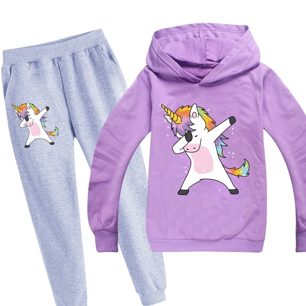 Единорог Толстовка детская толстовка футболка для мальчиков + штаны 2 предмета