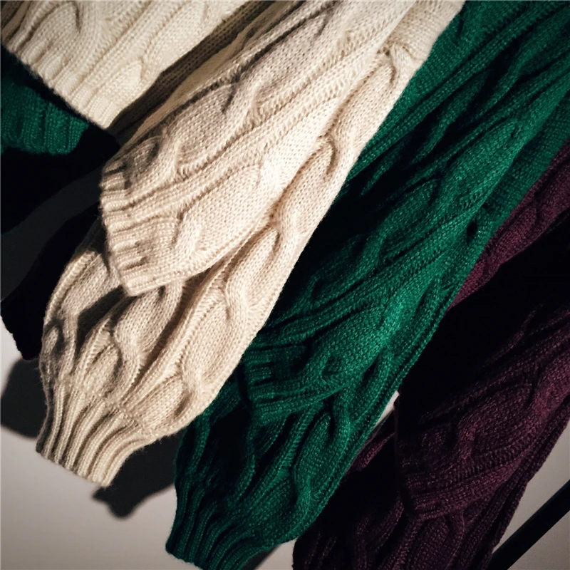 

2020 Women Spring Autumn New Fashion Loose Short Beige Turtleneck Pullovers Female Solid Color Casual Long Sleeve Sweater QL191