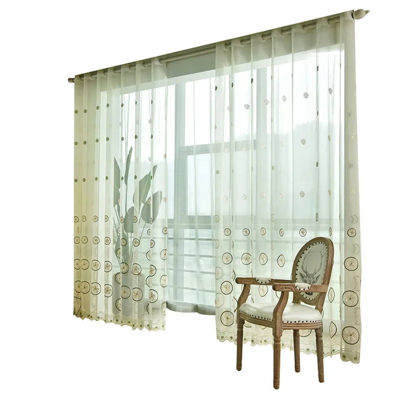 

Modern Simple White Gauze Curtain Study Curtain with Yarn Transparent Window Screen Curtains for Living dining room bedroom