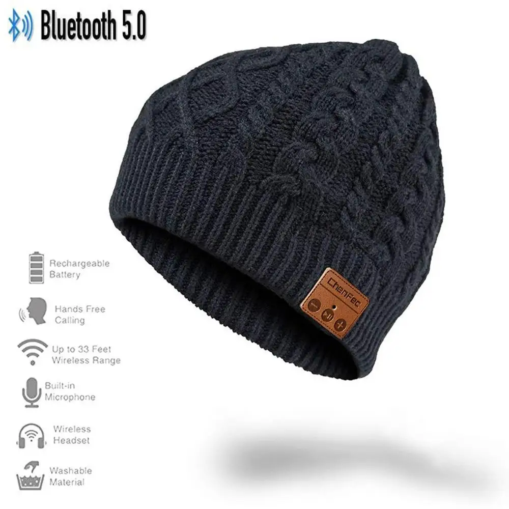 Беспроводная музыкальная умная шапка Bluetooth 5 0 с стереогарнитурой наушники