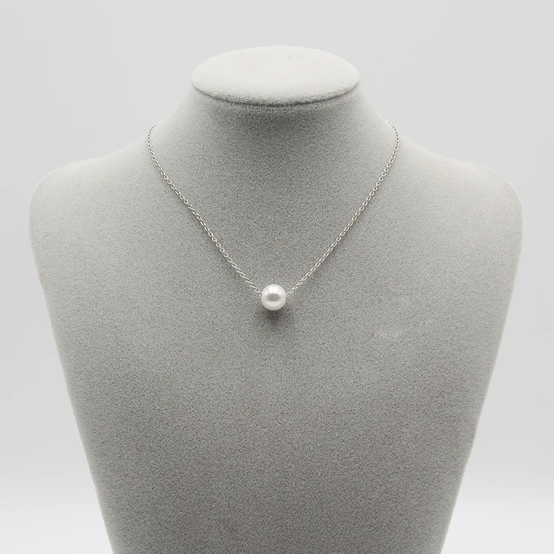 Женское колье-чокер искусственное жемчужное ожерелье и подвеска массивное для