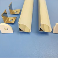 1 5mpcs v shape aluminum channel system with milky cover end caps and mounting clips for led strip light