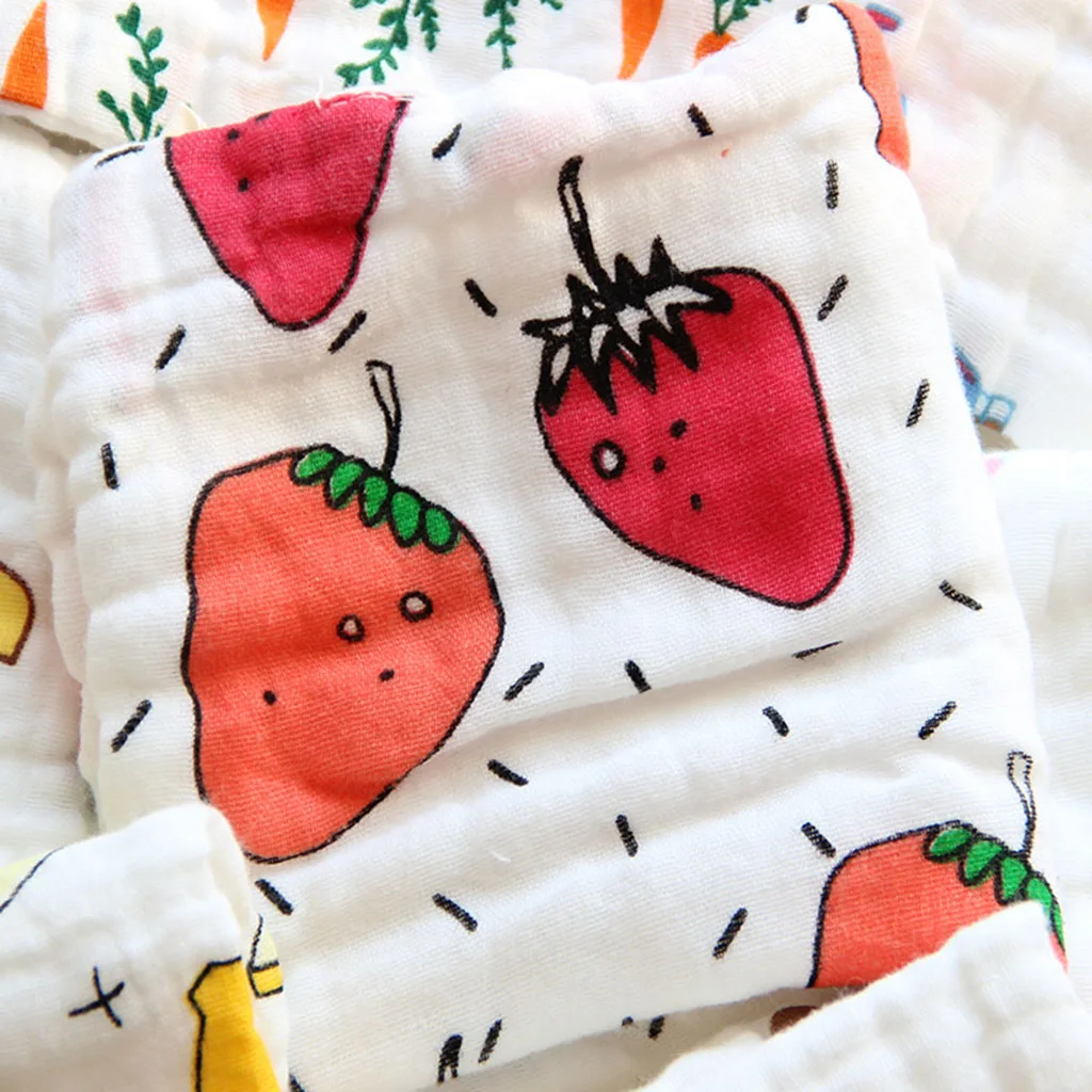 5 шт./упак. Детские квадратные слюны полотенце Младенцы Мультфильм Печать