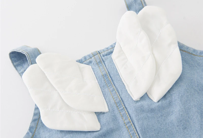 Комплект одежды для девочек элегантная рубашка + джинсовый комбинезон детская