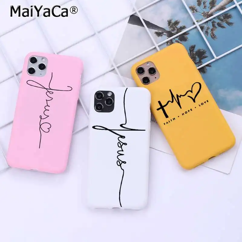 MaiYaCa вера Христианский Религиозный Иисус текст искусство Мягкий силиконовый