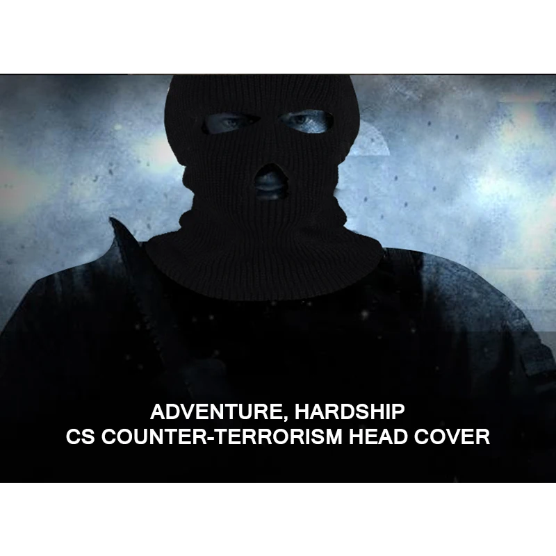 Велосипедная маска зимняя армейская тактическая теплая Балаклава с 3