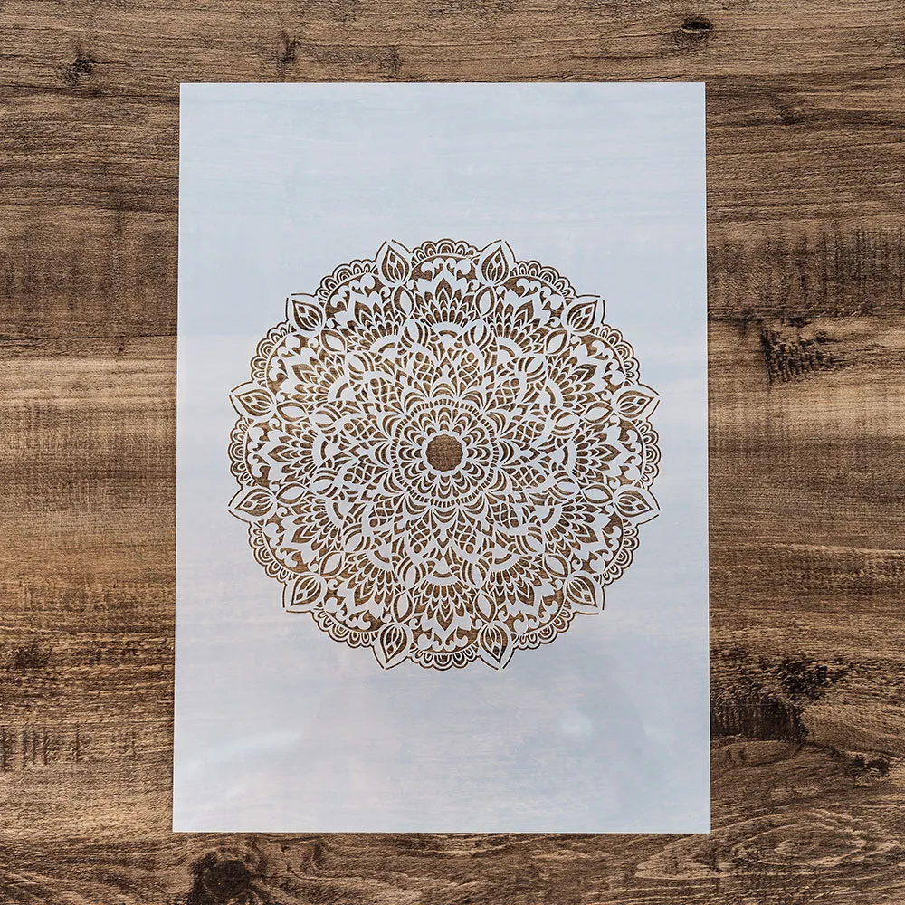 

A4 Мандала Трафареты для настенная живопись "сделай сам" Скрапбукинг фотоальбом изготовление бумажных карточек ремесло декоративное тиснен...