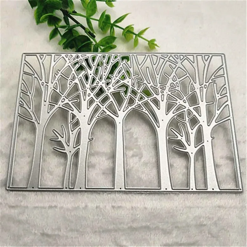 Nice Tree Cutting Dies background Metal Stencils For Card Making Decorative Embossing Suit Paper Cards Stamp DIY | Дом и сад