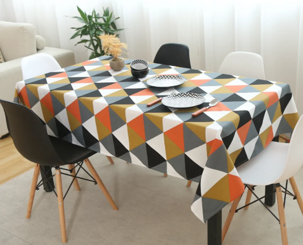 Домашний декор прямоугольная скатерть хлопчатобумажная льняная детская