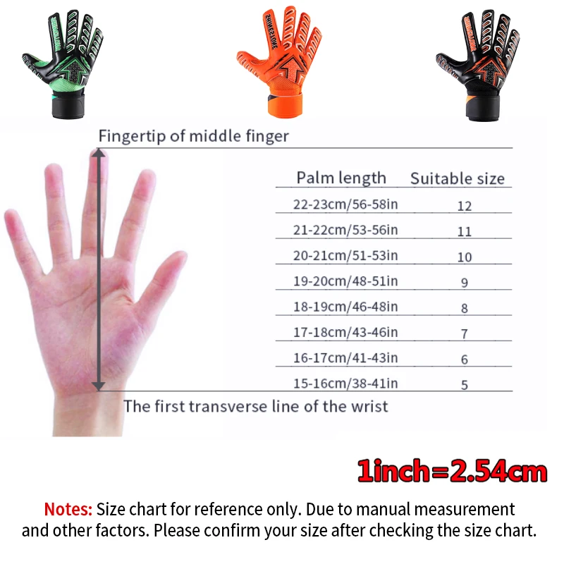 

Men Professional Soccer Goalkeeper Gloves Latex Adult Football Gloves Finger Protection Breathable Non-slip Goalie Gloves