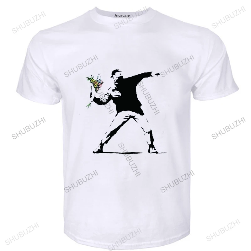 Хипстерская Мужская футболка с цветочным принтом панда Бэнкси пистолеты