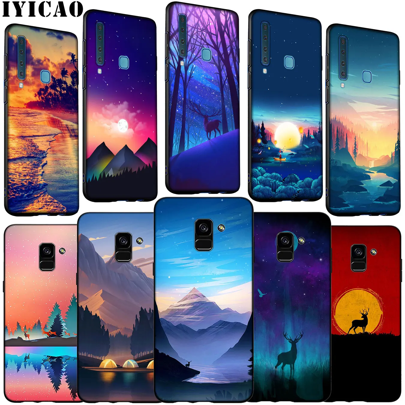 Цветной Мягкий силиконовый чехол для телефона Samsung Galaxy A6 A7 A8 A9 2018 A3 A5 2016 2017 Note 9 8 10