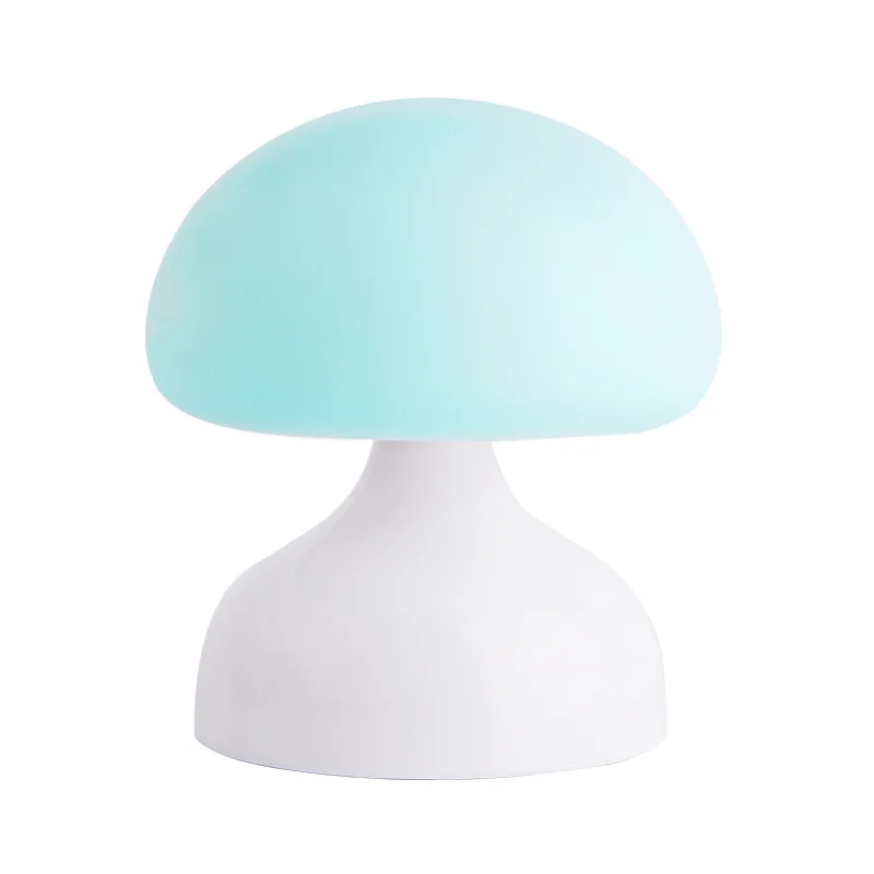 blue СВЕТОДИОДНЫЙ ночник в виде гриба из мультфильма, USB мощный креативный силиконовый светильник для детской спальни, прикроватная настольная лампа, рождественские подарки для детей - Испускаемый цвет: blue