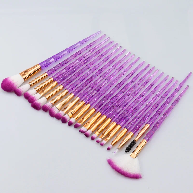 20pcs Purple 01 SinSo 10/20 шт. кисти для макияжа Набор алмазной на нашем сайте! кисти для макияжа пудры тени для век Румяна Косметика Красота Кабуки Кисть для макияжа - Handle Color: 20pcs Purple 01