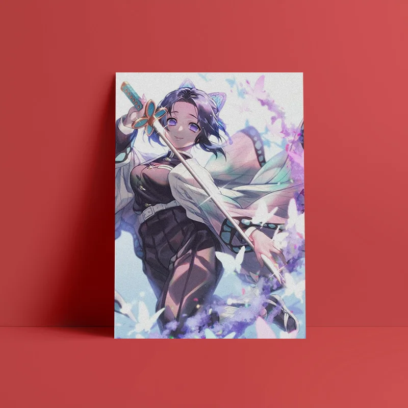 L 1239 Shinobu Kocho Demon Slayer Kimetsu no Yaiba Настенный декор на холсте постеры для гостиной декоративная картина для спальни - Цвет: L 1239