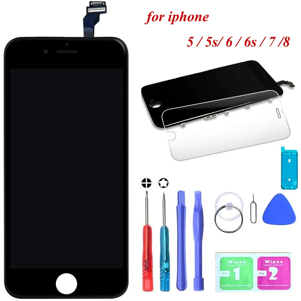Сменный ЖК экран для iPhone 6 7 8 Plus с дигитайзером в сборе|Экраны мобильных телефонов|