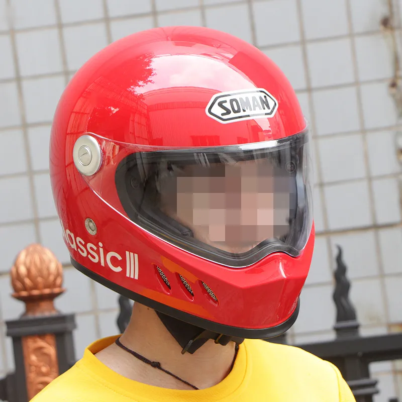 Soman Full Face Helmet Flip Up Casque Racing Cubierta De Casco Moto Ventilated Casco Patinete Casque Roof Boxer Motocycle Helmet