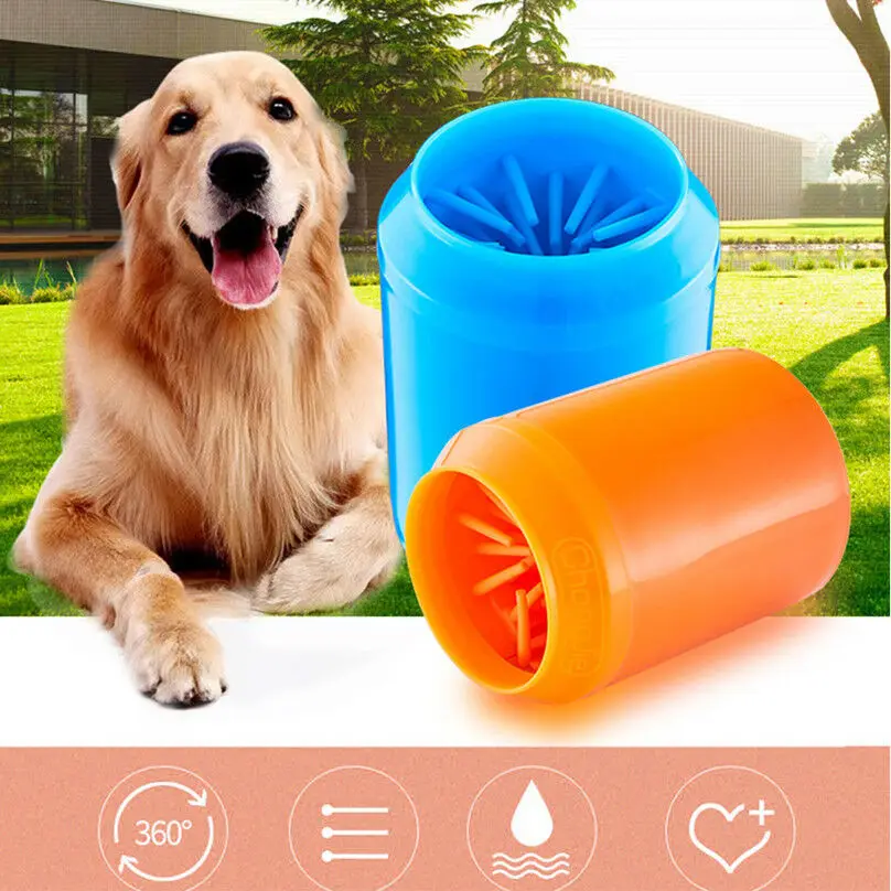 Портативный Pet щетка для чистки чашек Paw плунжерный очиститель стиральная машина