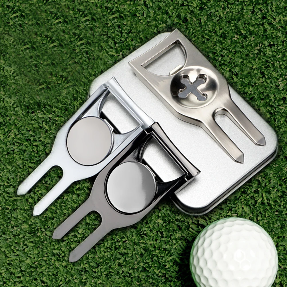 

Bottle Opener Useful Durable Professional Pitch Fork Golf Divot Tool Ball Marker Gift Multifunctional Easy Use Repair Zinc Alloy
