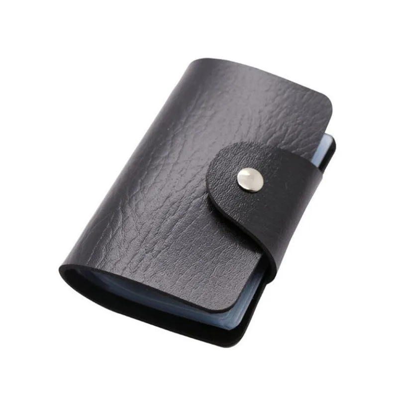 

New PU Leather Function 24 Bits Card Case Business Card Holder Men Women Credit Passport Card Bag ID Passport Card Wallet