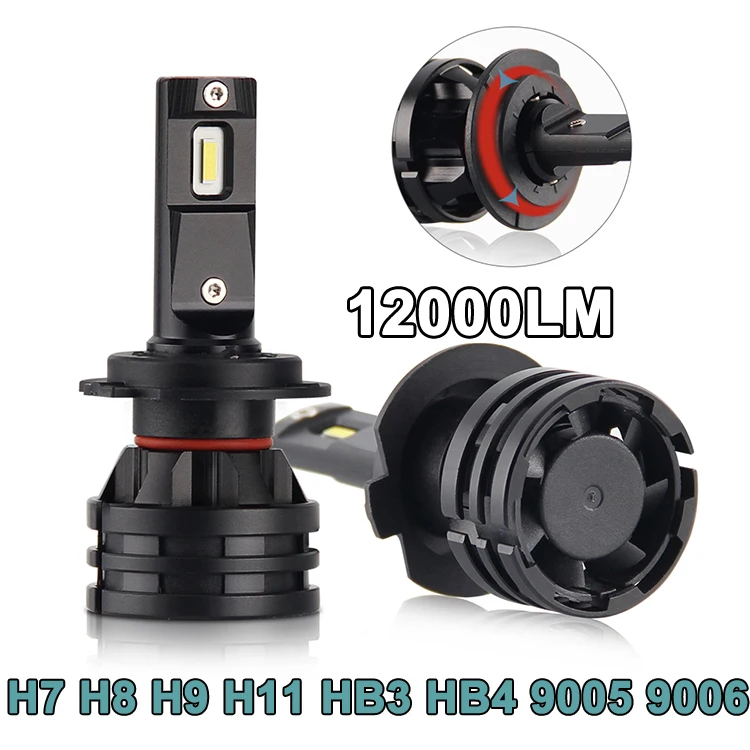 

Автомобильный светодиодный светильник H4 H7 H8 H9 H11 H1 HB3 HB4 9005 9006, светодиодный головной светильник для автомобильных ламп, турбо-лампы для авто ...