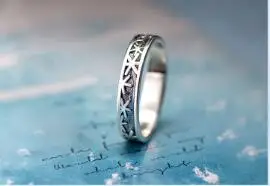 man rings Thaya, 925 пробы, серебряные ювелирные изделия, 3D текстура, кольца, Рождество, снежинка, пара, Стерлинговое Серебро, кольца для женщин, обручение, подарок - Цвет камня: man rings
