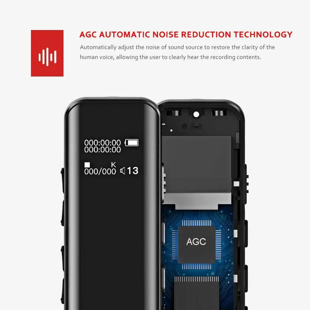 Цифровой мини диктофон V87 8 ГБ 16 32 ГБ|Цифровые диктофоны| |