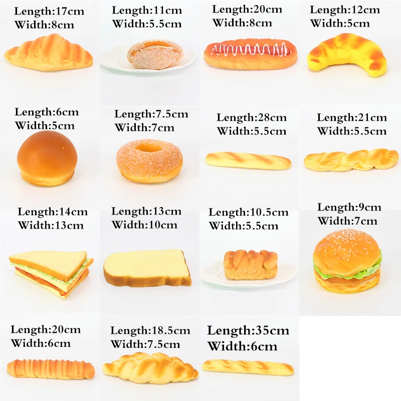 

1PC Simulation Bread Fake Bread Hamburger Cake Simulation Decor Home Soft Decorative Window Display Photography Prop Kitchen Toy