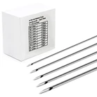 Одноразовые Иглы для пирсинга из хирургической стали, стерилизованные иглы для перманентного макияжа, 121314161820 г