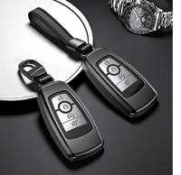 frosted metal key shell for ford mondeotauausedgefocusmustangf 150exploreraluminum alloy with tpu fullprotectionkeychain