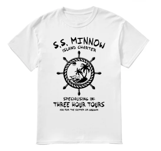 

Gilligans Island Ss Minnow 3 Hour Tours Funny 80'S Sitcom Gilligan White T-Shirt
