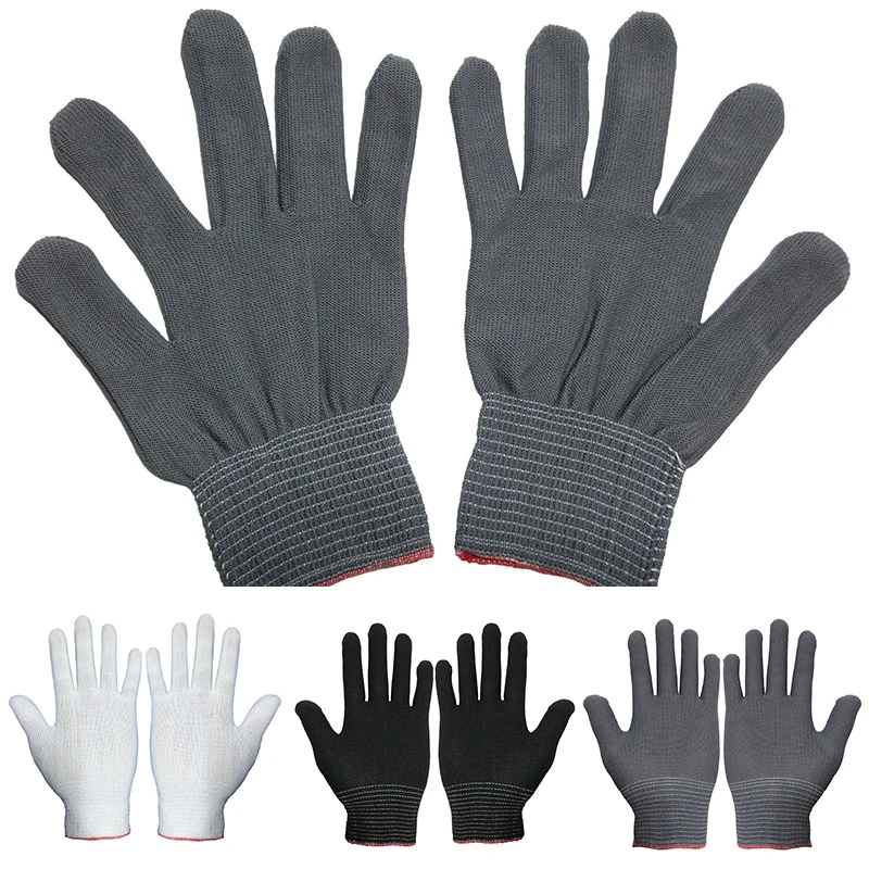 

Breathable Anti-skid Gloves Unisex Knit Labor Protection Gloves Gardening Mittens Ultra Thin Nylon Work Gloves For Men 1 Pairs