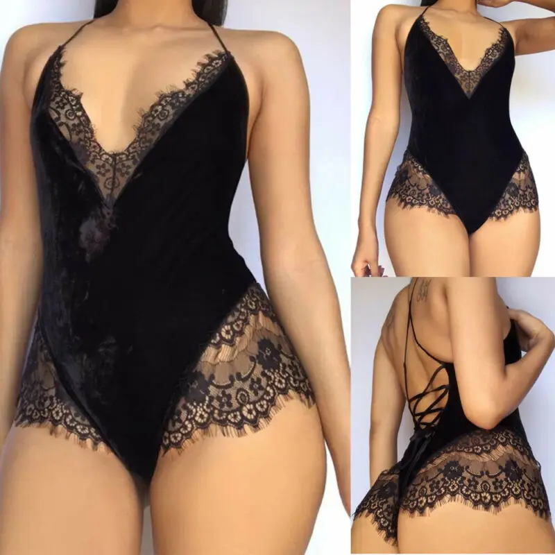 

Women Babydoll Underwear Sleepsuit Sleepwear Nightwear Nightdress Lace