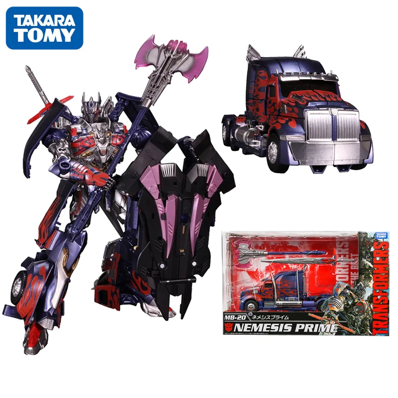 

TAKARA TOMY 25cm Transformers MB-20 Leader Class Nemesis Prime Leader Class Action Figure Collection Model Toys for Children