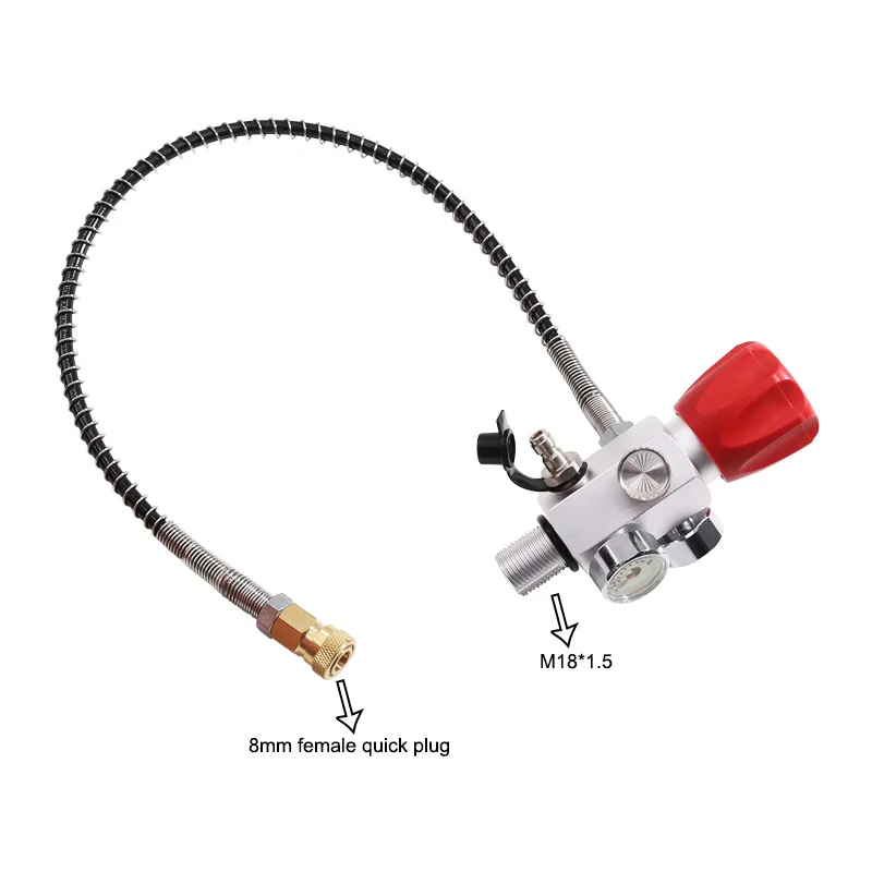 Резервуар M18x1.5 или 5/8-18UNF PCP с двойным манометром заряжающий клапан заправка
