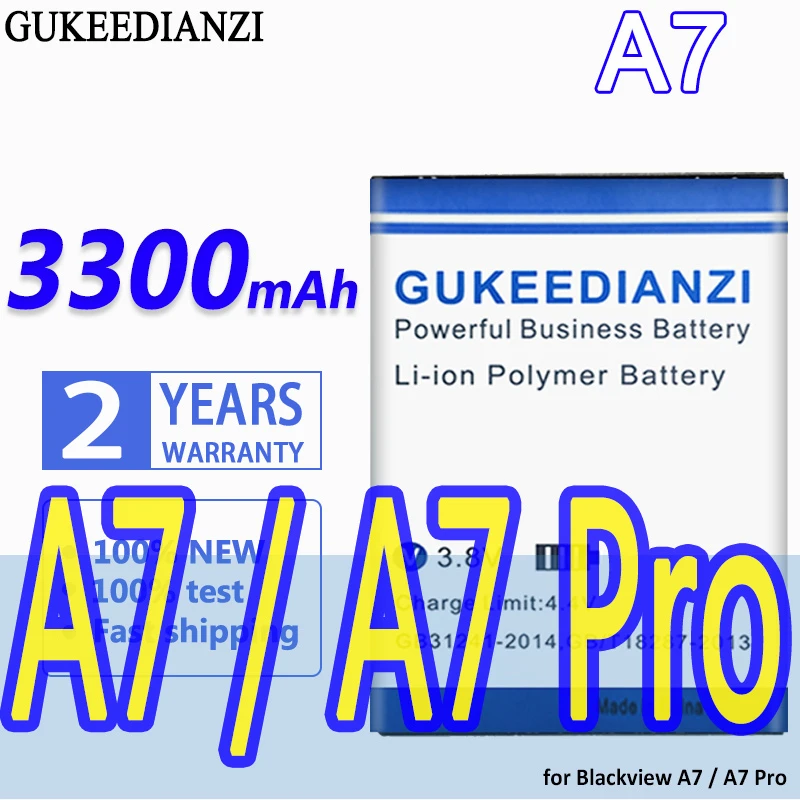 

High Capacity GUKEEDIANZI Battery 3300mAh for Blackview A7 / A7 Pro A7Pro