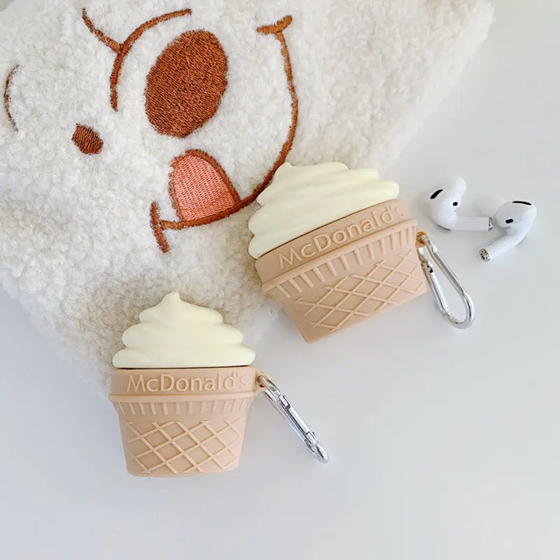 

Creative Cone Case for Airpods 1 2 Protect Sleeve for Airpods Pro Personalized Wireless Bluetooth Headset Silicone Soft Sleeve