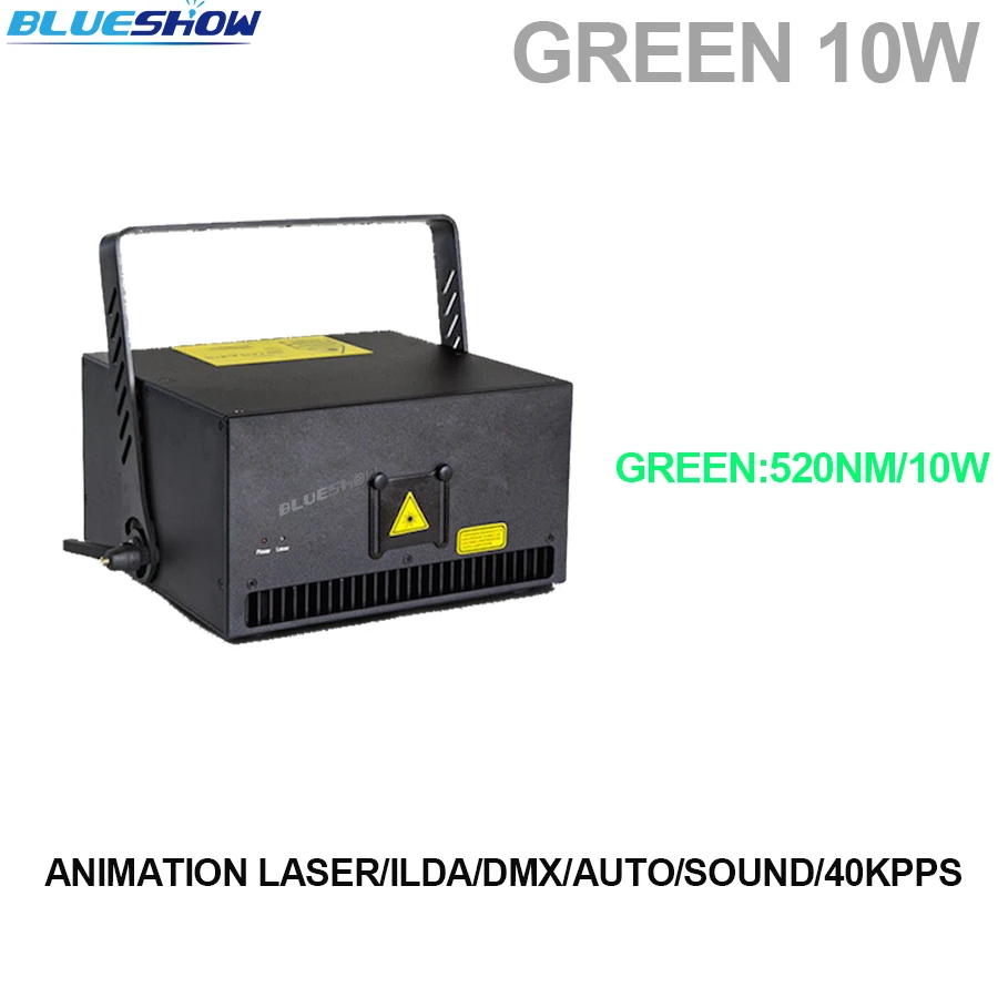 F светильник + высокомощный лазерный зеленый 10 Вт Лазерный 20 анимация 15
