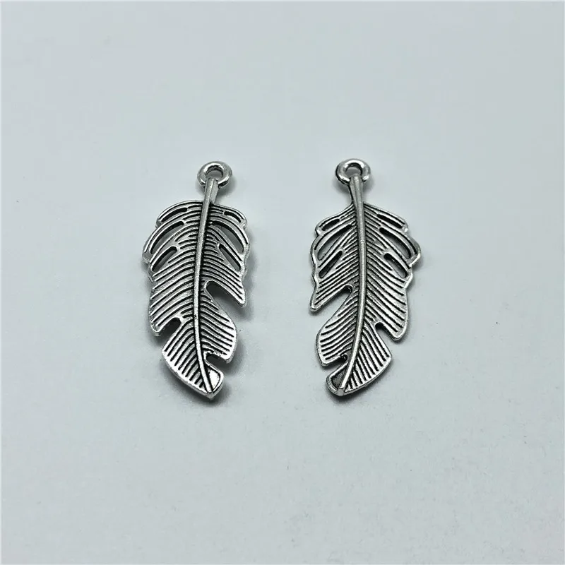 10 шт. подвеска в виде листьев и перьев для изготовления ювелирных изделий своими