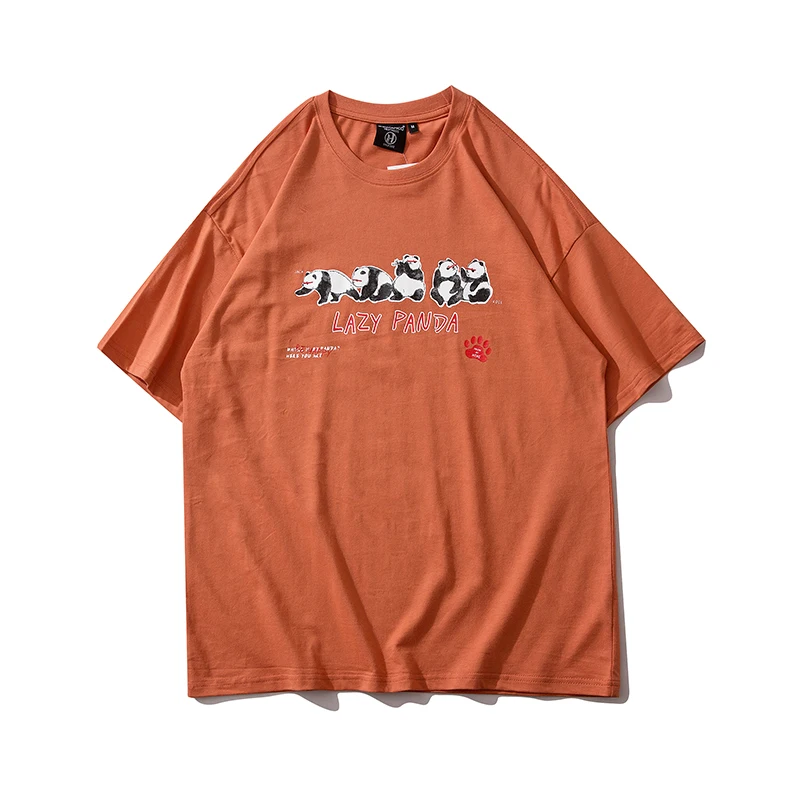 

2021 New Summer T Shirt Women Cartoon Pandas Print Oversized T Shirts Casual Loose Short Sleeve Harajuku Shirt Tee Shirt Femme