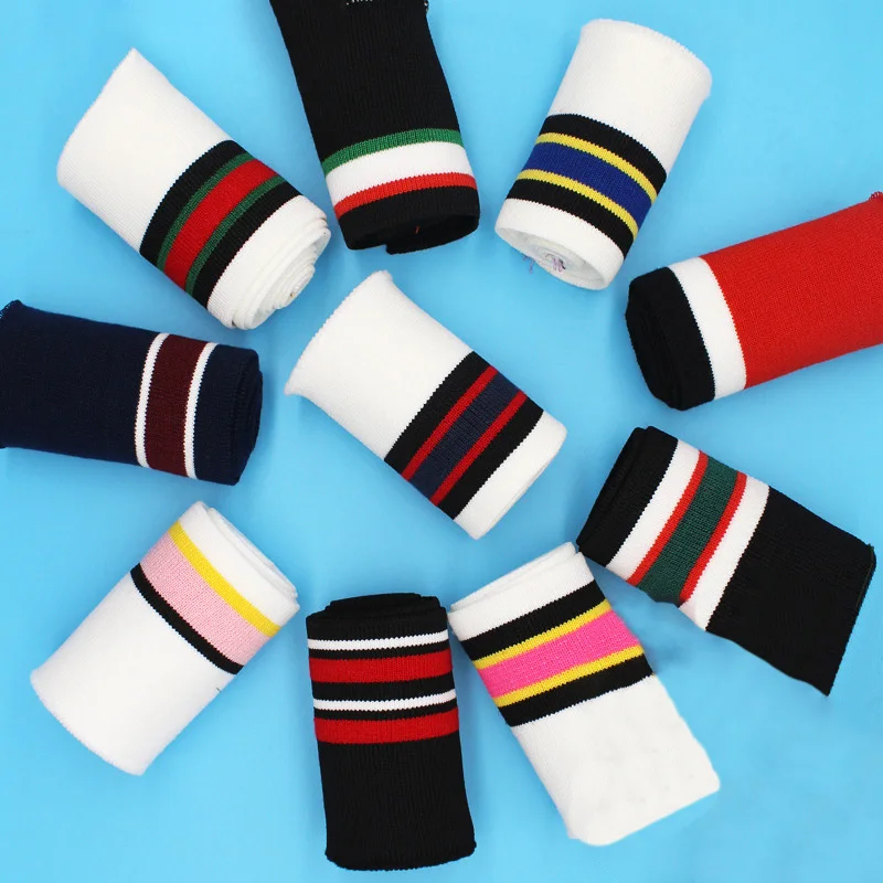 Лето ребра спандекс ткани плетёный в форме косички воротник ткань для манжеты