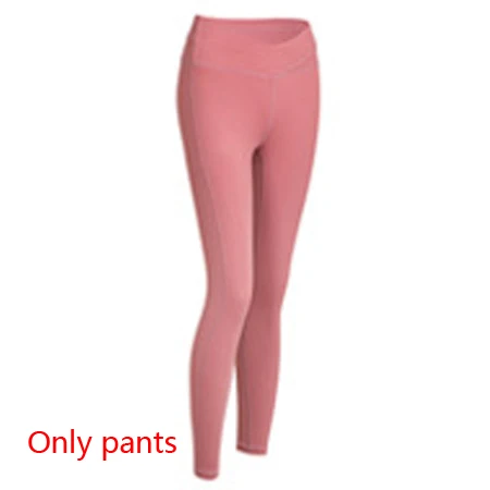 Pink pants 2 предмета Для женщин спортивные костюмы одежда для фитнеса, тренажерного зала бесшовные Высокая Талия Леггинсы спортивный пуш-ап бюстгальтер одежда для йоги комплект Женская спортивная одежда - Цвет: Pink pants