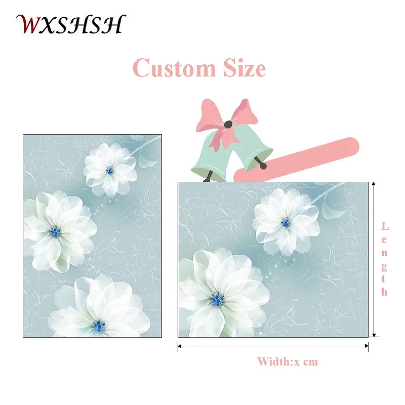 Оклеивание статической пленкой на окна с нанесением цветочного узора, украшающая, секретная, многоразовая пленка для стекла с возможностью заказа на меру для дома, офиса, магазина и рынка.