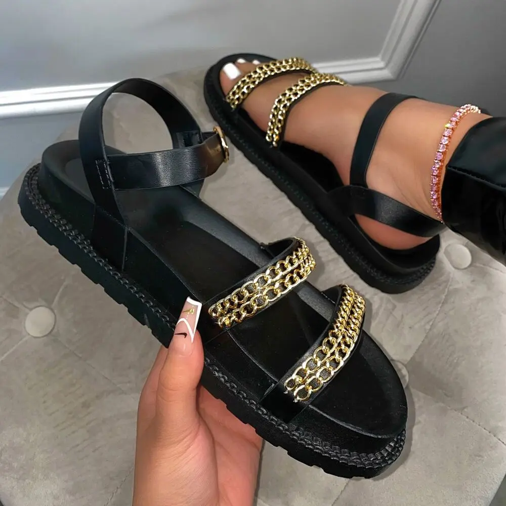 

Women Platform Sandal Summer Shoes Casual Slip On Ladies Flats Ladies Fashion Candy Color Plus Size New Footwear Female Shoe2021