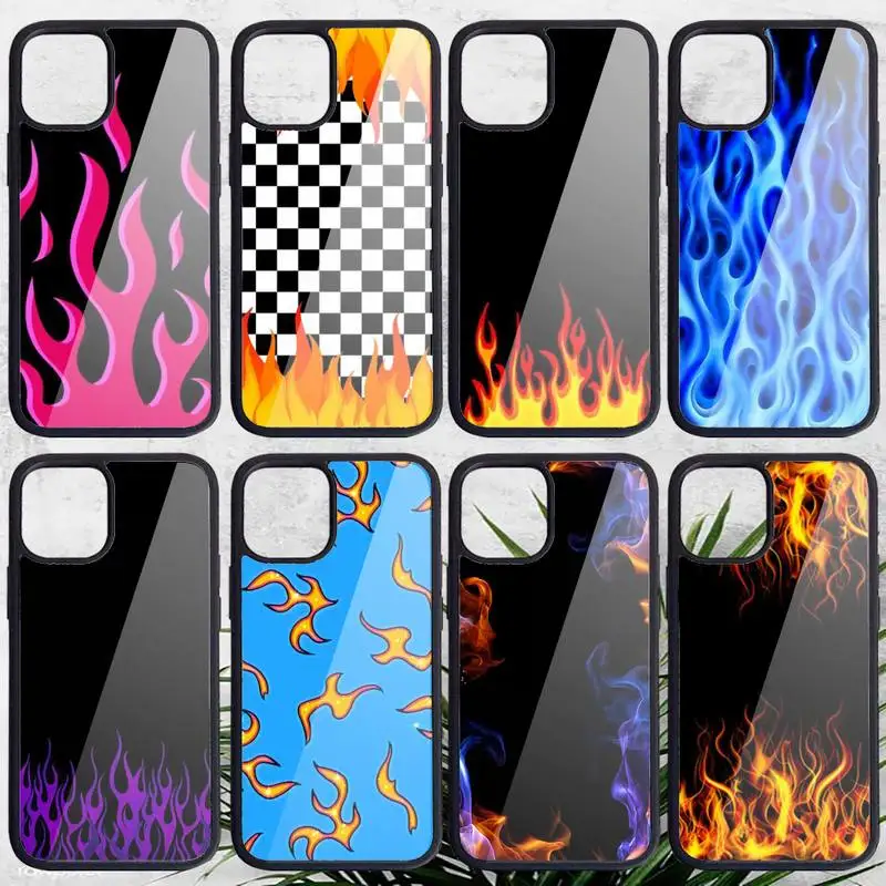 

Flame art pattern Phone Case PC for iPhone 11 12 pro XS MAX 8 7 6 6S Plus X 5S SE 2020 XR