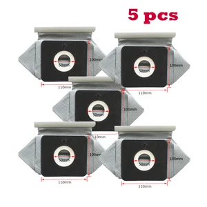 Универсальный тканевый мешок для пылесоса, пылесборник для Philips, Electrolux, LG, Haier, Samsung, 11x10 см, 5 шт.