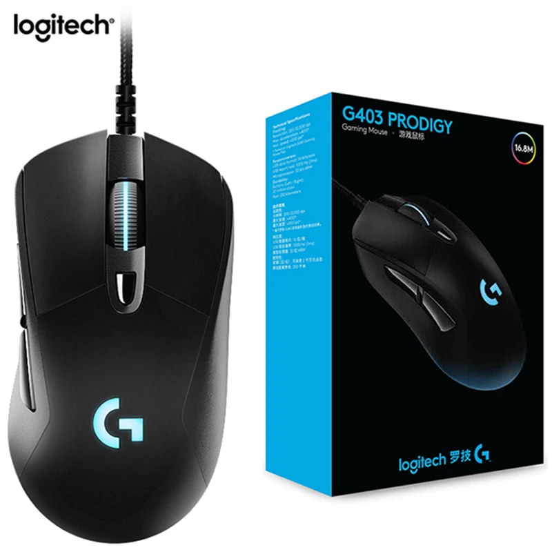 G403 Оригинальная Проводная программируемая игровая мышь lotech G403/G502/MX518/G402/G302/G102/G300s RGB игровая офисная Поддержка мыши Настольный Lap - Цвет: G403